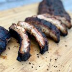 pieces of ribs on cutting board