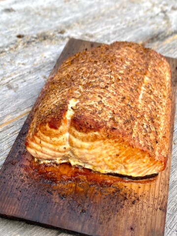 Salmon on a cedar plank