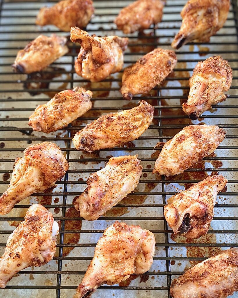 rack of baked wings