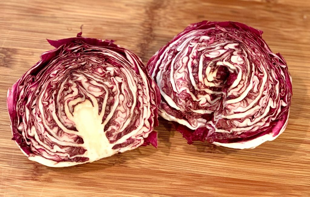 Radicchio cut in half