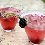 2 Blackberry Champagne Cocktails with Vodka