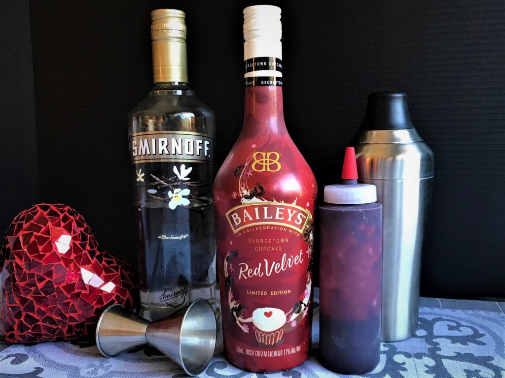 Ingredients for Red Velvet Martinis