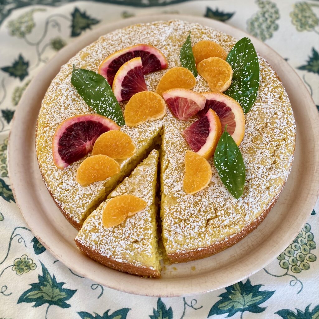 Round Orange Olive Oil cake