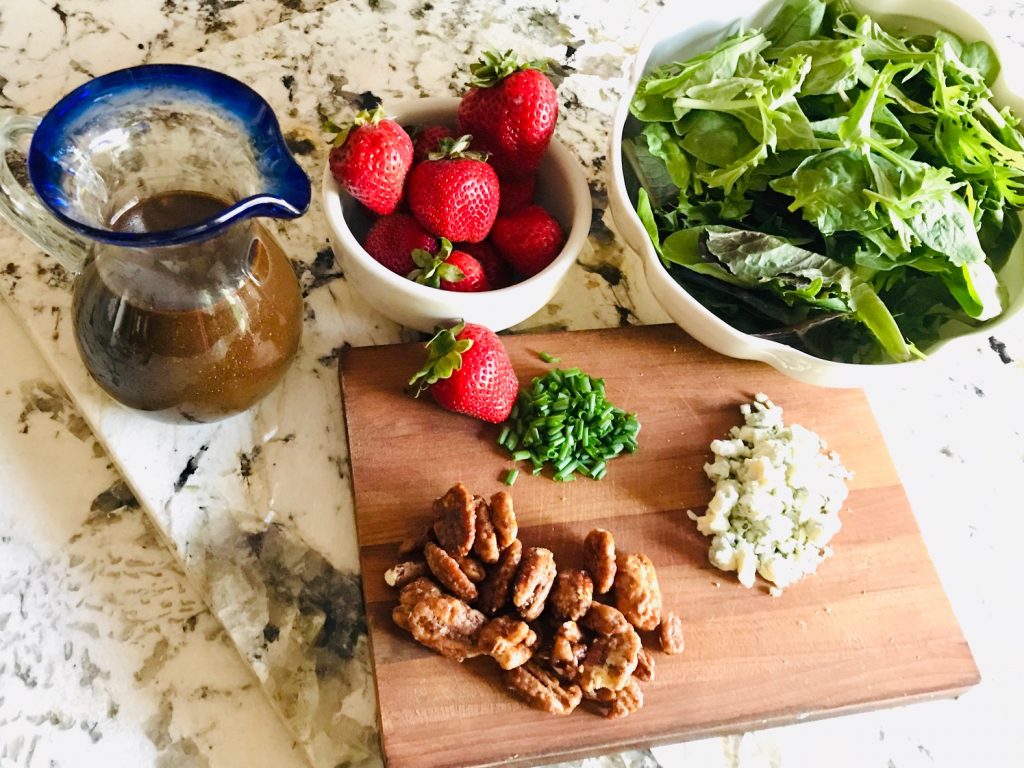 Strawberry Pecan Salad ingredients