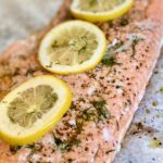 Baked Salmon with 3 lemon slices