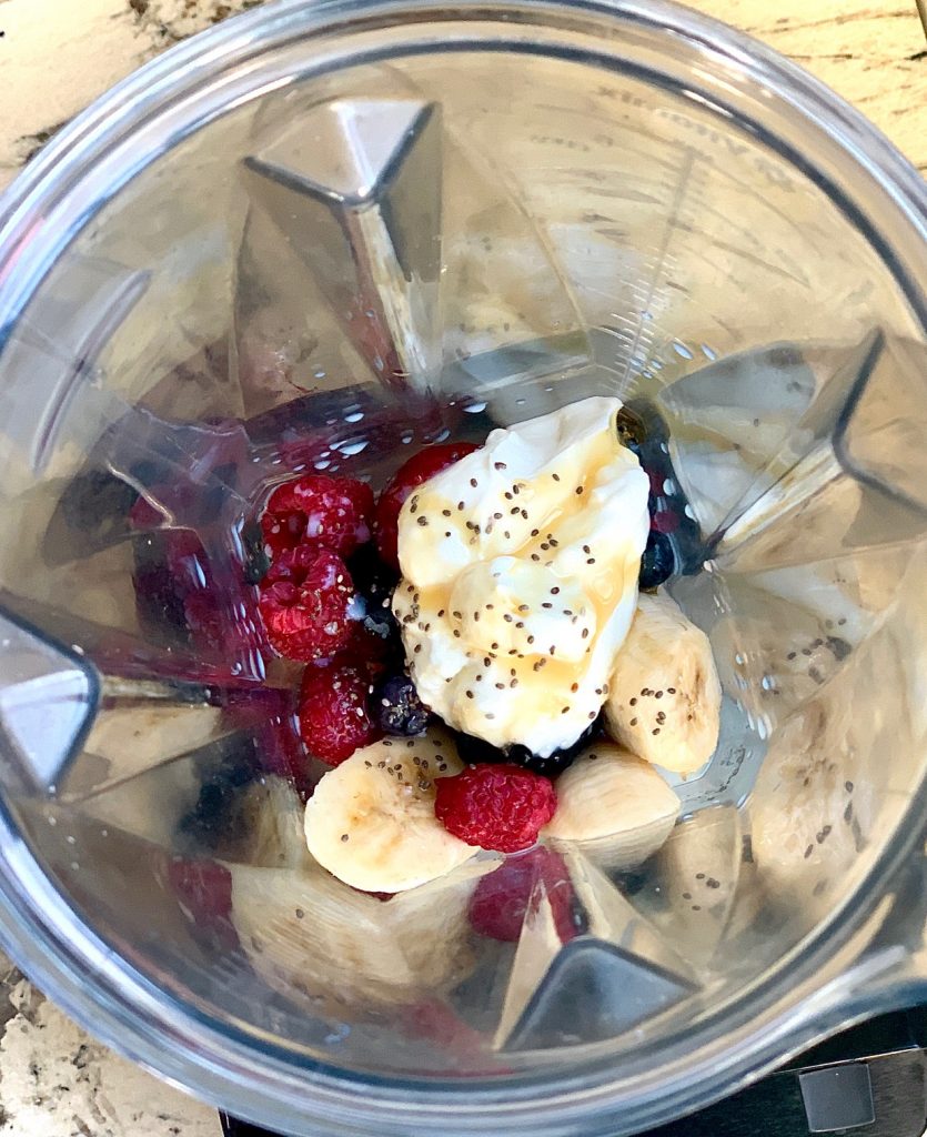 Smoothie Bowl Ingredients in Blender