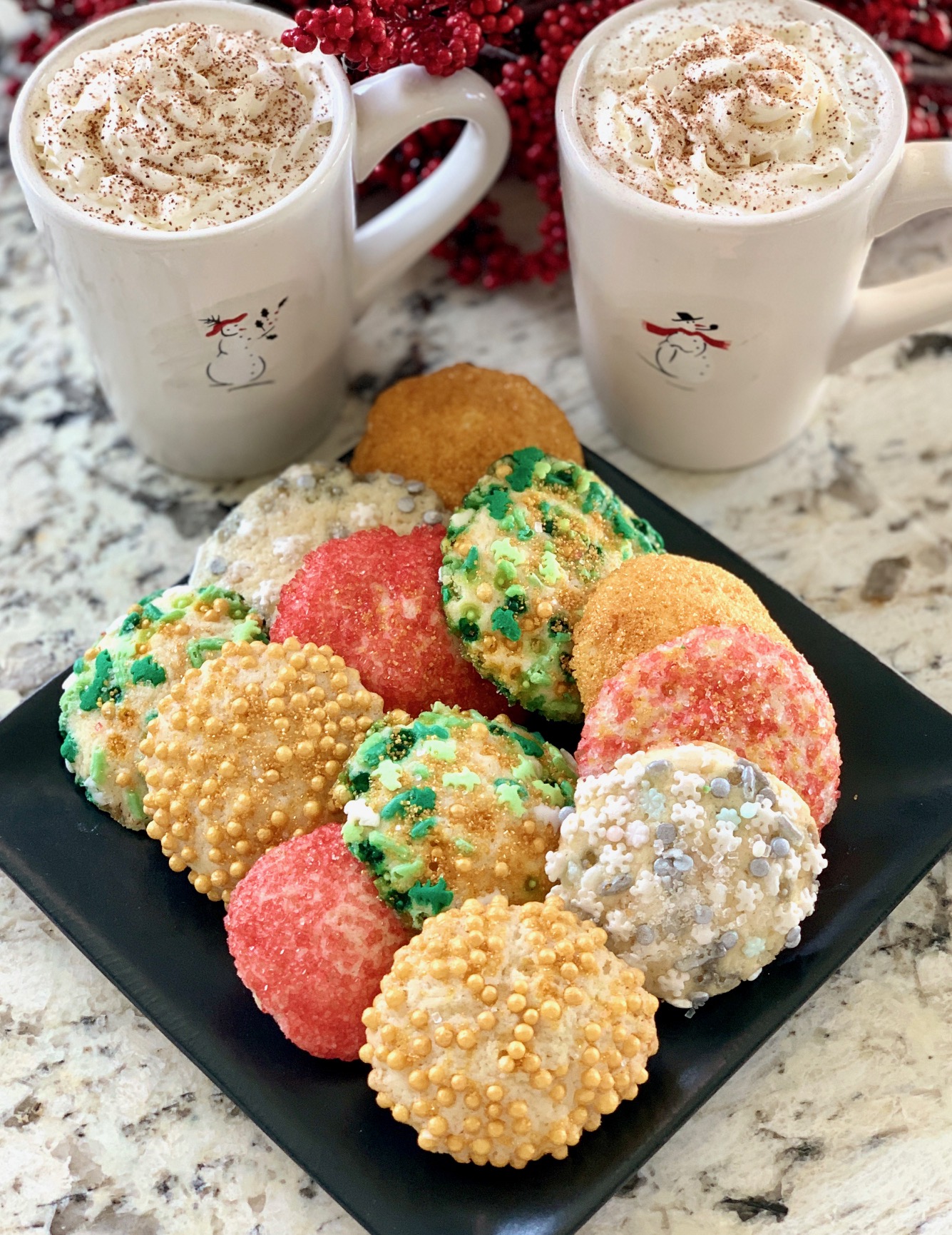 cocoa and sugar cookies