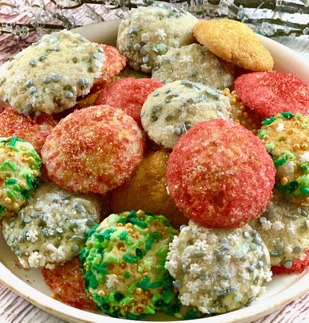 Sugar cookies on a plate