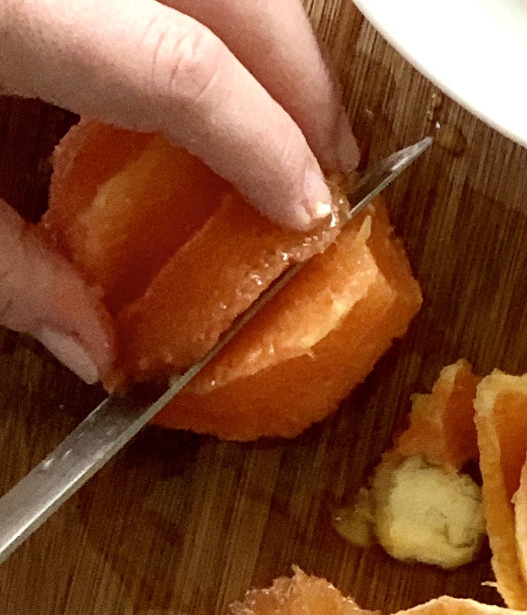 Remove each segment from the orange