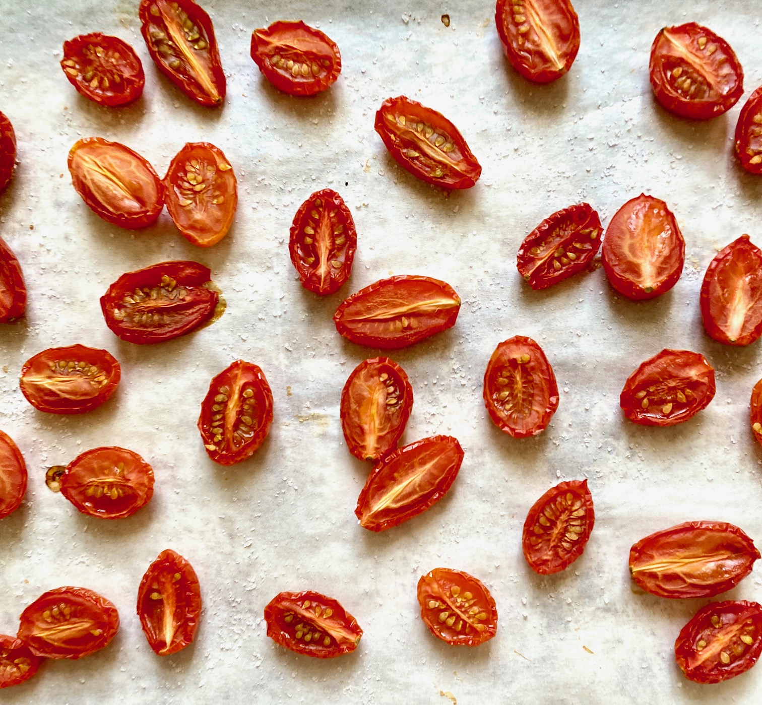 some tomatoes on a tray