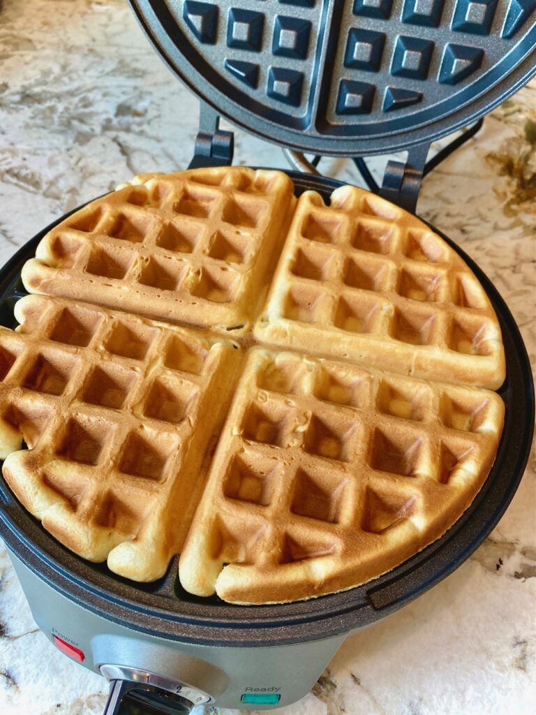Waffle in waffle iron