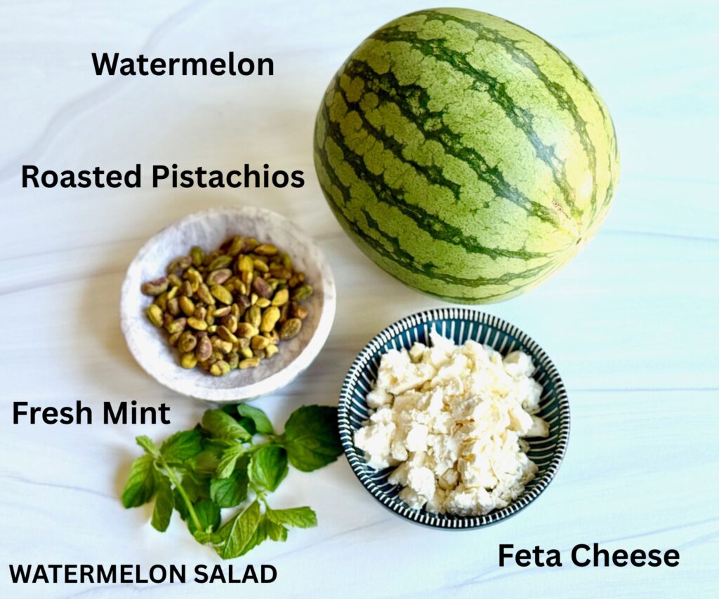 LIST OF WATERMELON SALAD WITH FETA INGREDIENTS