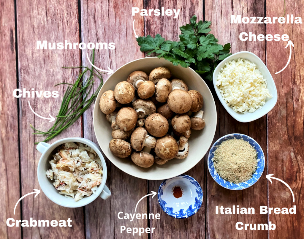 Crab Stuffed Mushrooms Ingredients