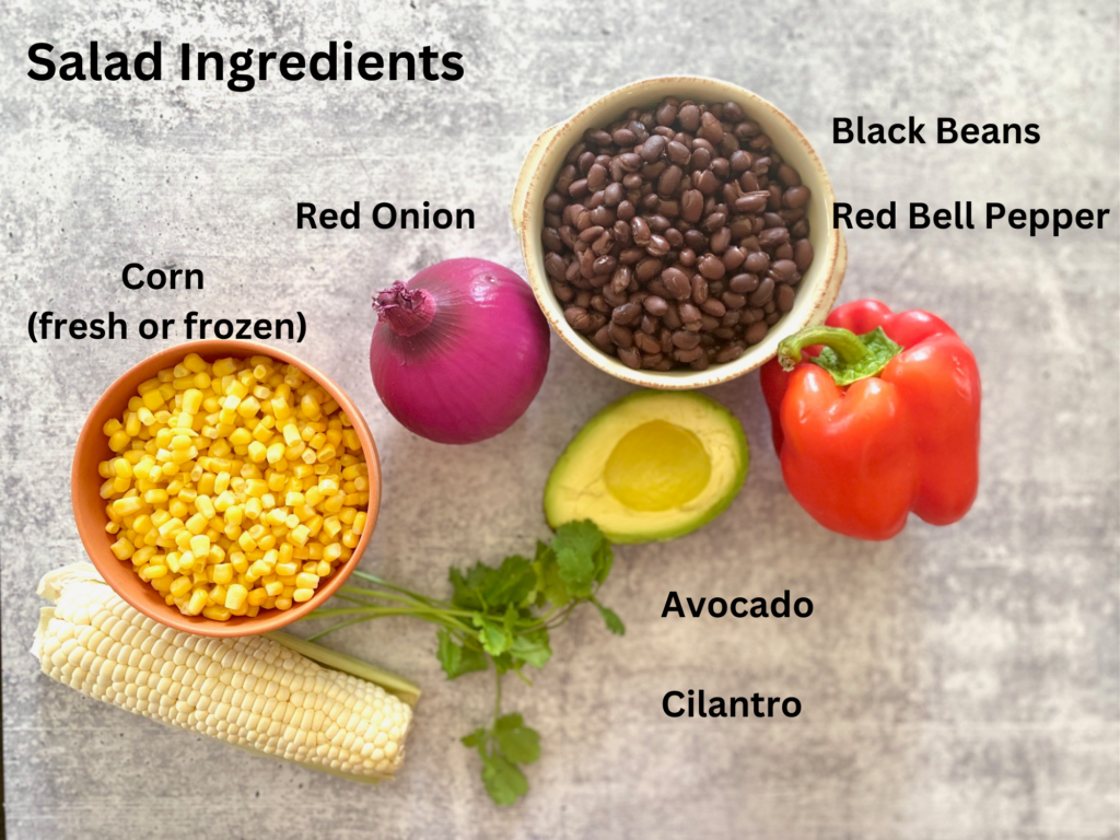 Corn black bean salad Ingredients