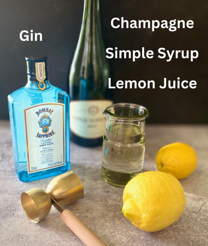 French 75 Ingredients labeled