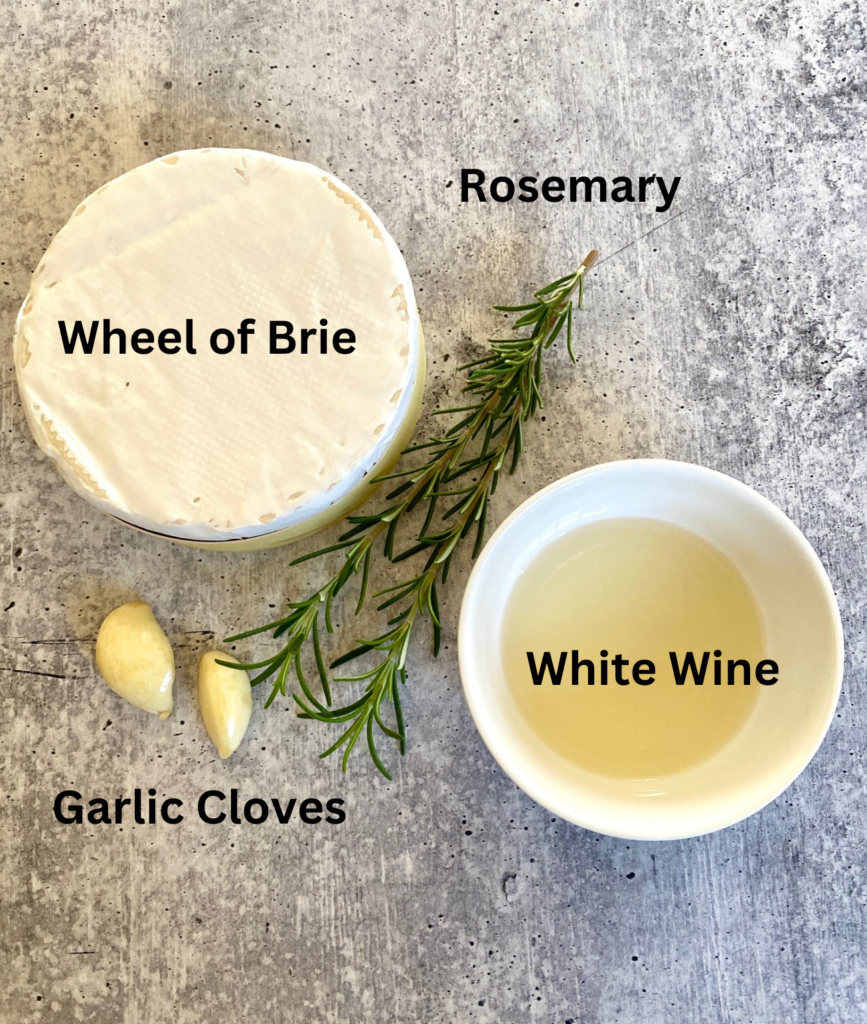 Ingredients for brie melt
