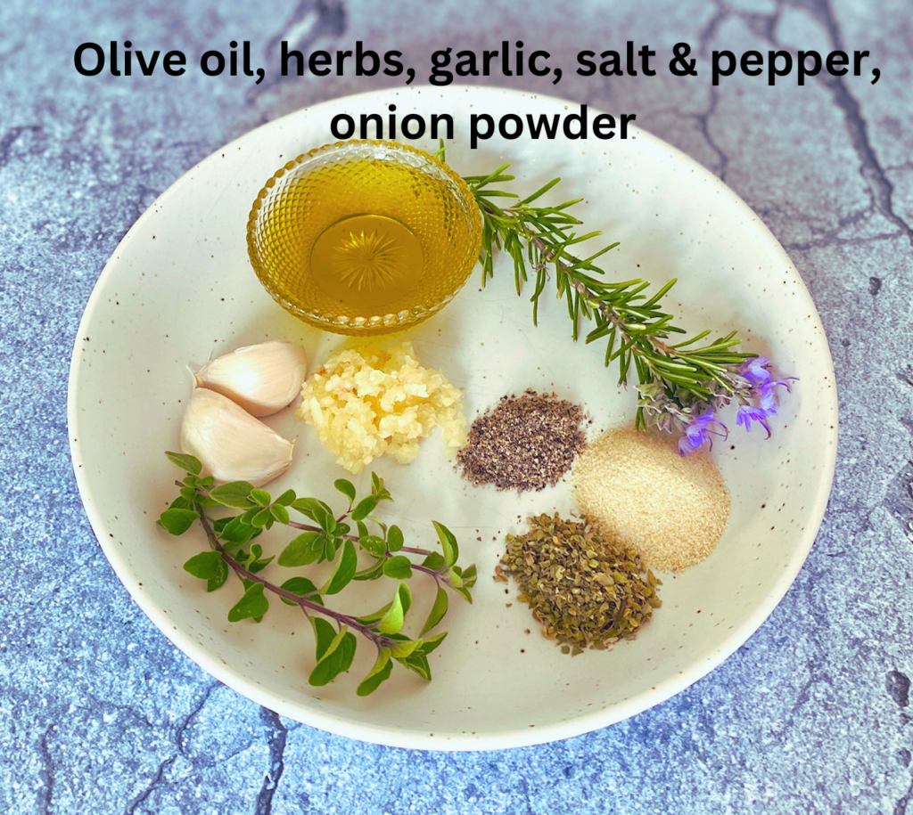 ingredient list for roast pork with herbs