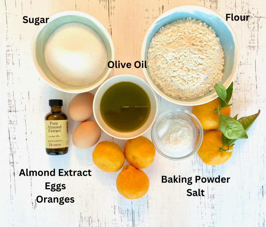 ingredients for orange cake
