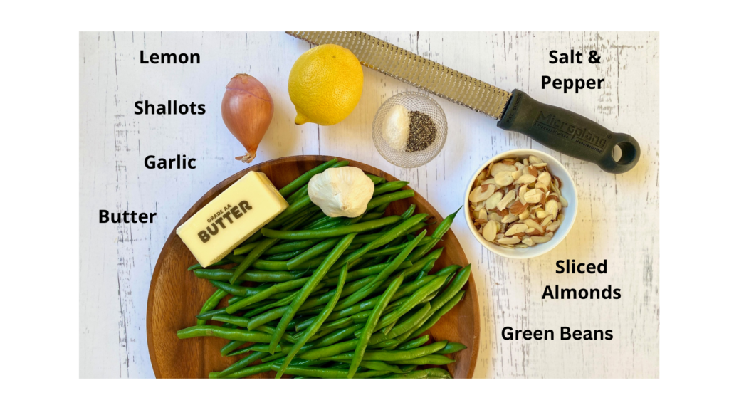 Ingredients for Green Bean Almondine