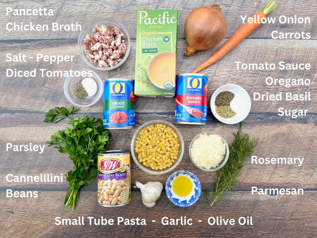 ingredients pasta fagioli