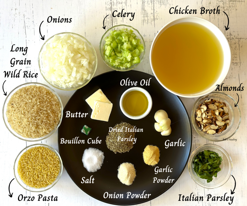 Rice Pilaf Ingredients