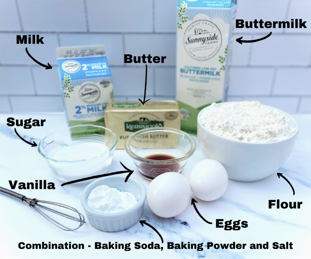 Ingredients for waffles